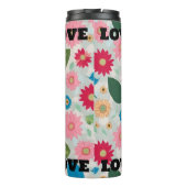 Vibrant Floral Garden Seamless Pattern - Cheerful Thermosbeker (Achterkant)