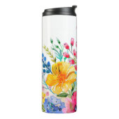 Vibrant Floral Garden Thermosbeker (Gedraaid links)