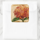 Vibrant Floral III Vierkante Sticker (Tas)