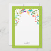 Vibrant Floral Invitation Kaart (Achterkant)