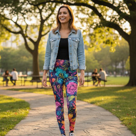 Vibrant Floral Leggings