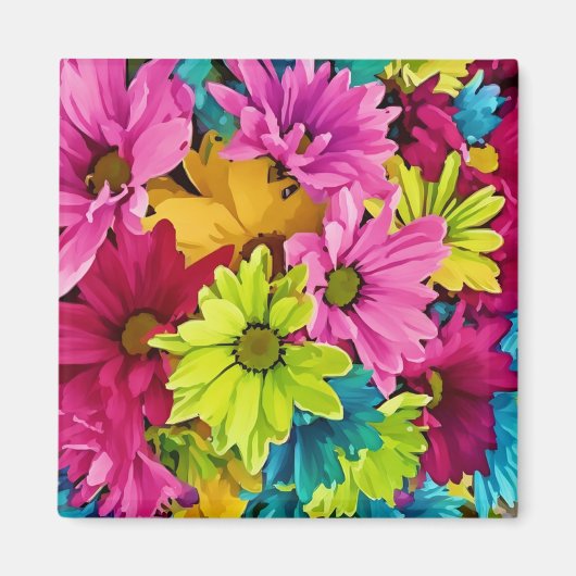 Vibrant Floral Magneet (Voorkant)