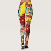 Vibrant Floral & Motif baroque Dolce Leggings (Dos)
