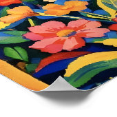 vibrant floral ocean sunset poster (Hoek)