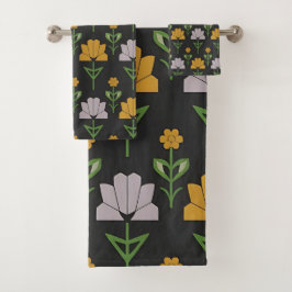 Vibrant Floral Pattern Bad Handdoek
