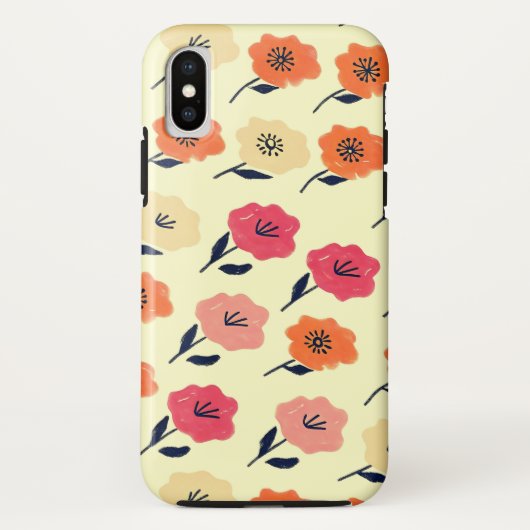 Vibrant Floral Pattern Case-Mate iPhone Case (Achterkant)