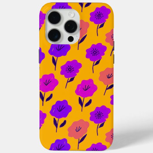 Vibrant Floral Pattern Case-Mate iPhone Case (Achterkant)