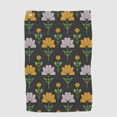 Vibrant Floral Pattern Golfhanddoek (Voorkant)