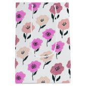 Vibrant Floral Pattern Medium Cadeauzakje (Achterkant)