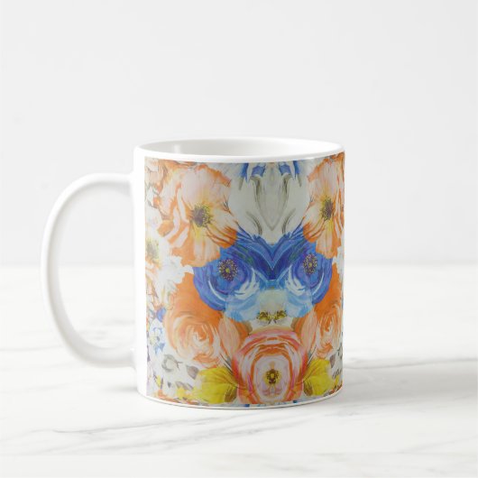Vibrant Floral Pattern Mug (Gauche)