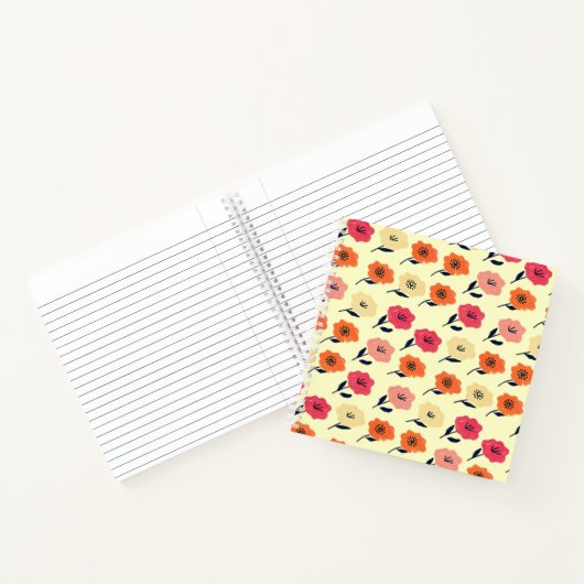Vibrant Floral Pattern Notitieboek (Binnen)
