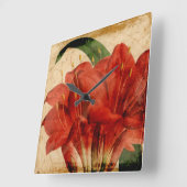 Vibrant Floral VIII Vierkante Klok (Hoek)