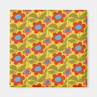 Vibrant Flower Pattern Magnet Magneet