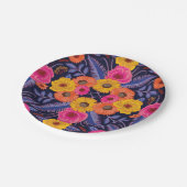 Vibrant Flowers & Ferns Papieren Bordje (Gekanteld)
