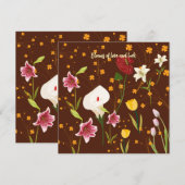 Vibrant Flowers Kaart (Voorkant / Achterkant)