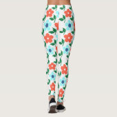 Vibrant Flowers & Leaf Leggings (Achterkant)
