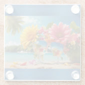 Vibrant Flowers Onderzetter (Achterkant)