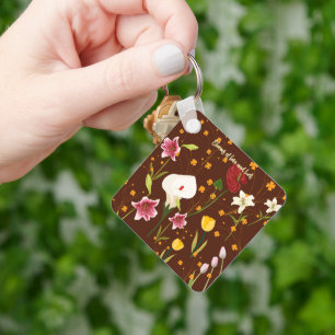 Vibrant Flowers Sleutelhanger