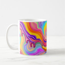 Vibrant Fluid Marble Abstract Koffiemok
