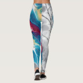 Vibrant Fluid Neural Leaf Vein Abstract Wrap Leggings (Achterkant)