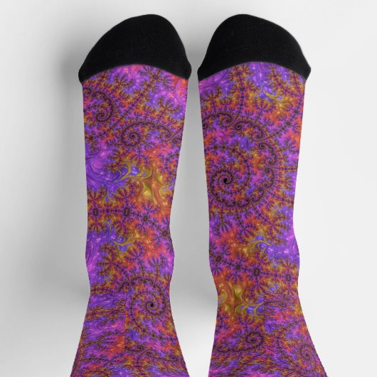 Vibrant Fractal Socks Sokken (Top)