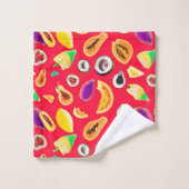 Vibrant Fruity Délice Motif (Gant de toilette)