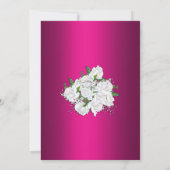 Vibrant Fuchsia Pink Boho Rozen Weddenschap Kaart (Achterkant)