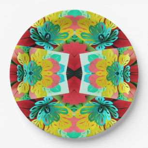 Vibrant Fusion, meerkleurig artistiek feest Papieren Bordje