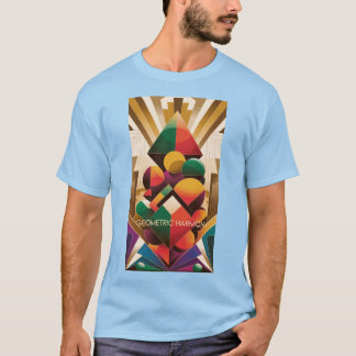 Vibrant Futuristic Art Deco Illustration T-shirt