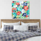 Vibrant Garden Symphony Canvas Afdruk (Insitu (Slaapkamer))