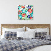Vibrant Garden Symphony Canvas Afdruk (Insitu (Slaapkamer))