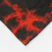 Vibrant gebotteld rood en zwart fleece deken (Hoek)