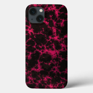Vibrant gebotteld roze en zwarte lampjes iPhone 13 hoesje