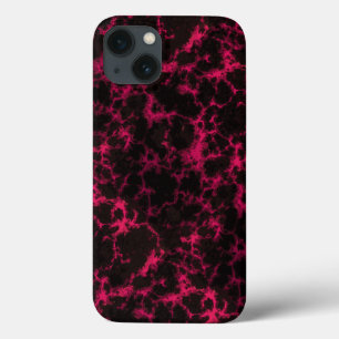 Vibrant gebotteld roze en zwarte lampjes iPhone 13 hoesje