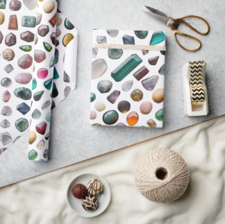 Vibrant Gemstone Pattern Cadeaupapier