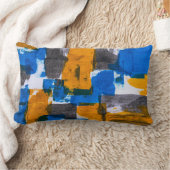 Vibrant Geometric Color Block Abstract Kussen (Deken)