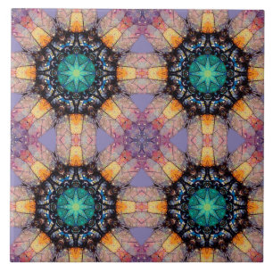 Vibrant Geometric Pattern Bohemian Accent Tegeltje