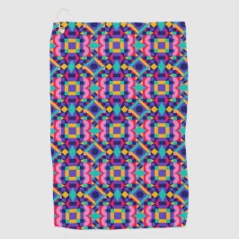 Vibrant geometric pattern featuring pink golfhanddoek