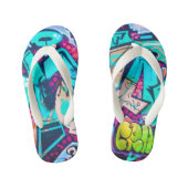 Vibrant Geometric Pattern Summer Flip Flops (Voetbed)