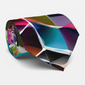 Vibrant Geometrisch Abstract Stropdas (Opgerold)