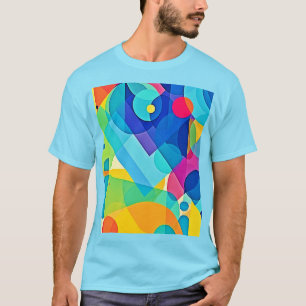Vibrant Geometrisch Abstract T-shirt