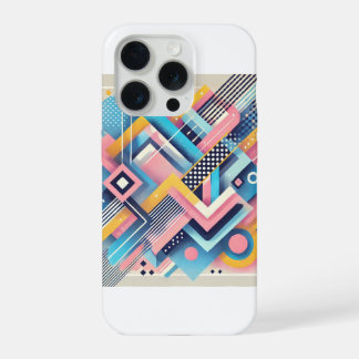 Vibrant geometrisch iPhone-Hoesje | Slanke en unie iPhone 15 Pro Hoesje