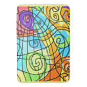 Vibrant geometrisch patroon badmat (Voorkant Verticaal)