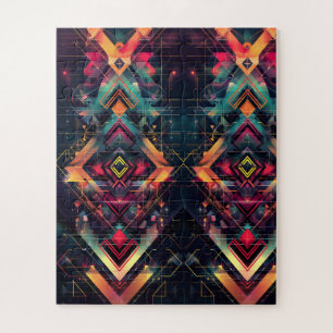 Vibrant geometrisch patroon puzzel