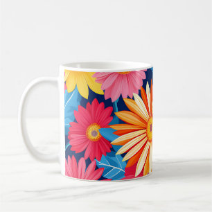 Vibrant Gerbera Daisies Flowers Plant Koffiemok
