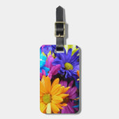 Vibrant Gerbera Daisy Bouquet Bagagelabel (Voorkant verticaal)