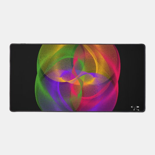 Vibrant Glossy Finish Geometric Gaming Mouse Pad (Recto)
