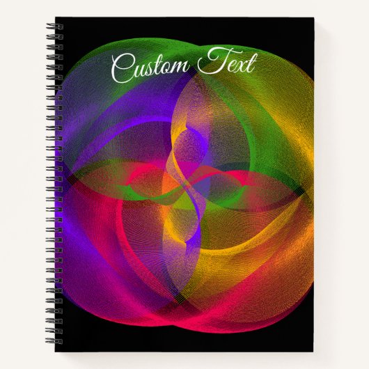 Vibrant Glossy Finish Geometric Notebook Notitieboek (Voorkant)