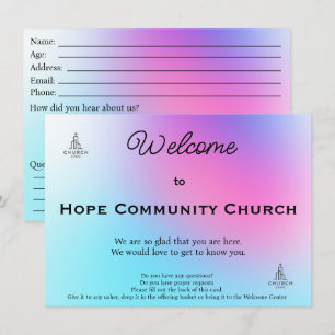 Vibrant Grace Kerk Welkomstkaart Kaart