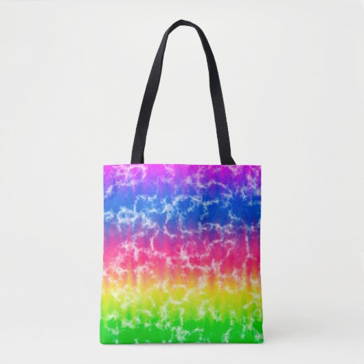 Vibrant Gradient Tie Dye Canvas tas (Voorkant)